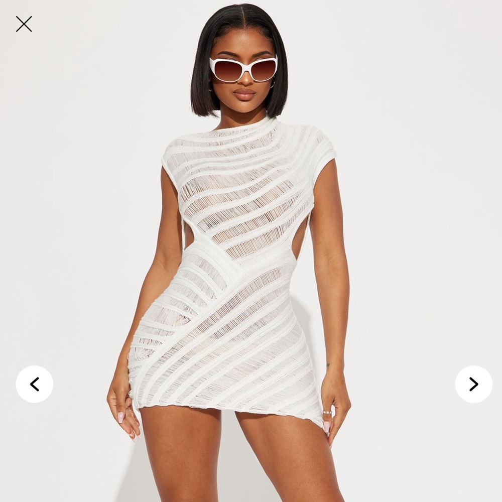 Fashion Nova White Mini Dress